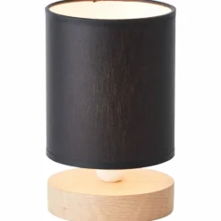 Lampes En Tissu-Luminaires Brilliant Lampe de table Brilliant Vonnie Bois clair, Blanc, 1 lumière