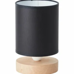 Lampes En Tissu-Luminaires Brilliant Lampe de table Brilliant Vonnie Bois clair, Blanc, 1 lumière