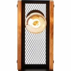 Luminaires Rustiques-Luminaires Brilliant Lampe de table Brilliant Calandra Bois clair, Noir, 1 lumière