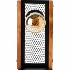 Luminaires Rustiques-Luminaires Brilliant Lampe de table Brilliant Calandra Bois clair, Noir, 1 lumière