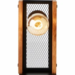 Luminaires Rustiques-Luminaires Brilliant Lampe de table Brilliant Calandra Bois clair, Noir, 1 lumière