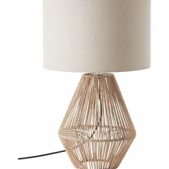 Lampes En Tissu-Luminaires Brilliant Lampe de table Brilliant Laraine Brun, Noir, 1 lumière