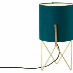 Lampes En Tissu-Luminaires Brilliant Lampe de table Brilliant Atami Or, 1 lumière