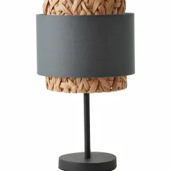 Lampes En Tissu-Luminaires Brilliant Lampe de table Brilliant Waterlilly Noir, 1 lumière