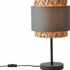 Lampes En Tissu-Luminaires Brilliant Lampe de table Brilliant Waterlilly Noir, 1 lumière