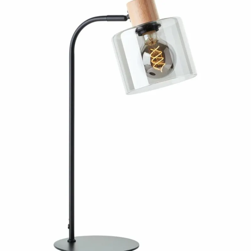 Luminaires Scandinaves-Luminaires Brilliant Lampe de table Brilliant Weald Bois clair, Noir, 1 lumière