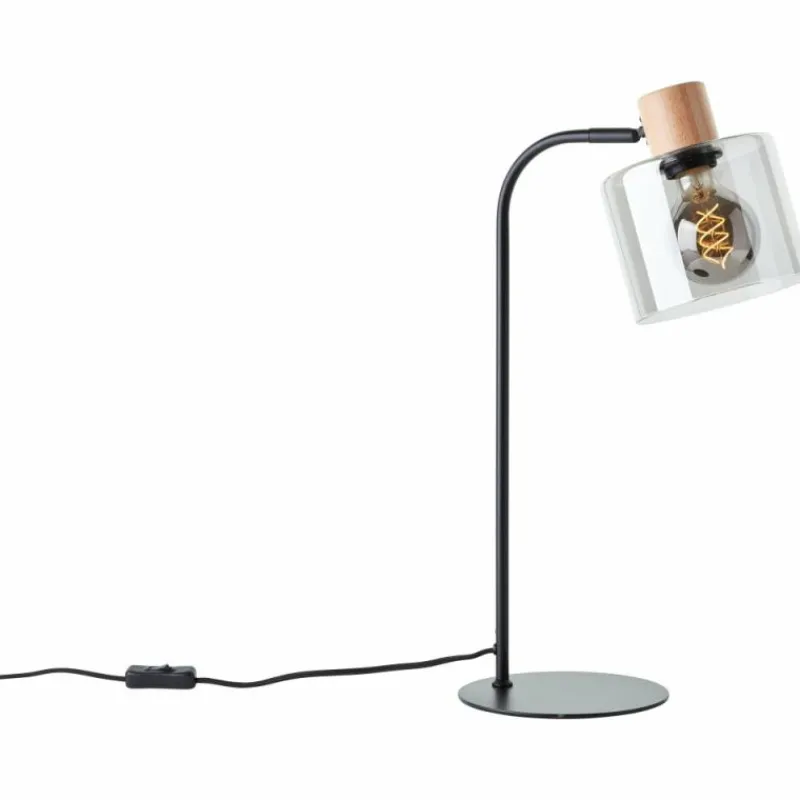 Luminaires Scandinaves-Luminaires Brilliant Lampe de table Brilliant Weald Bois clair, Noir, 1 lumière