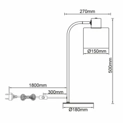 Luminaires Scandinaves-Luminaires Brilliant Lampe de table Brilliant Weald Bois clair, Noir, 1 lumière