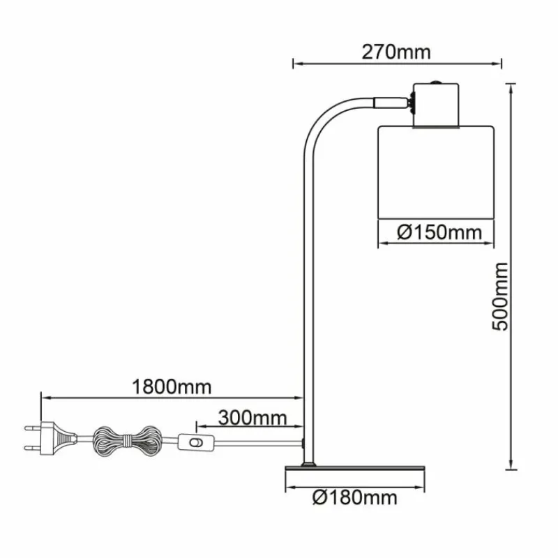 Luminaires Scandinaves-Luminaires Brilliant Lampe de table Brilliant Weald Bois clair, Noir, 1 lumière