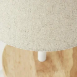 Lampes En Tissu-Luminaires Brilliant Lampe de table Brilliant Lunde Écru, Blanc, 1 lumière