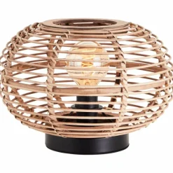 Luminaires Scandinaves-Luminaires Brilliant Lampe de table Brilliant Woodball Noir, 1 lumière