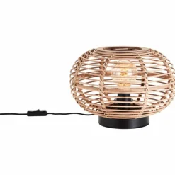Luminaires Scandinaves-Luminaires Brilliant Lampe de table Brilliant Woodball Noir, 1 lumière