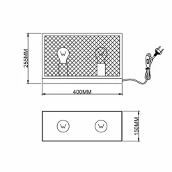 Luminaires Scandinaves-Luminaires Brilliant Lampe de table Brilliant Maze Noir, 2 lumières