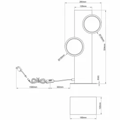 Luminaires Scandinaves-Luminaires Brilliant Lampe de table Brilliant Cheesy LED Noir, 1 lumière