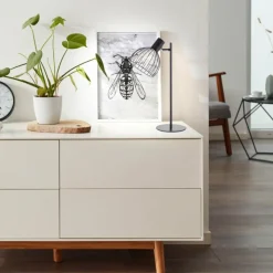 Luminaires Brilliant Lampe de table Brilliant-Leuchten Blacky Noir, 1 lumière* Lampes À Poser