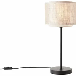 Lampes En Tissu-Luminaires Brilliant Lampe de table Brilliant-Leuchten Odar Noir, 1 lumière