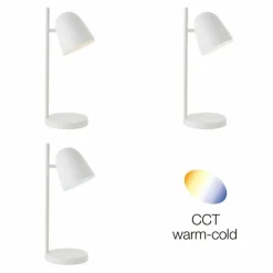 Luminaires Brilliant Lampe de table Brilliant-Leuchten Neda LED Blanc, 1 lumière* Lampes À Poser