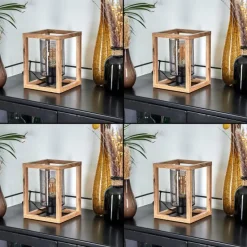 Suspension Verre Fumé-hofstein Lampe de table Brugg Écru, Noir, 1 lumière