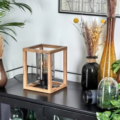 Suspension Verre Fumé-hofstein Lampe de table Brugg Écru, Noir, 1 lumière