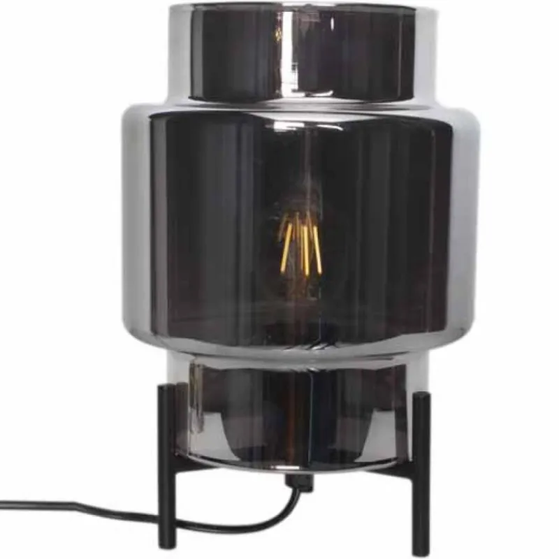 Suspension Verre Fumé-By Rydéns Lampe de table By Rydens Ebbot Noir, 1 lumière