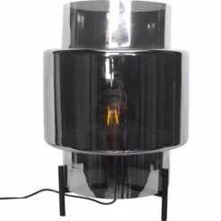 Suspension Verre Fumé-By Rydéns Lampe de table By Rydens Ebbot Noir, 1 lumière