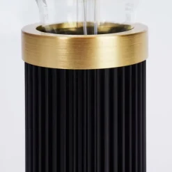 Lampes Vintages & Rétros-hofstein Lampe de table Caledonia Laiton, Noir, 1 lumière