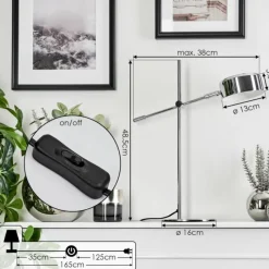 hofstein Lampe de table Camori Chrome, 1 lumière