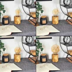 Lampes Vintages & Rétros-hofstein Lampe de table Canard Écru, Noir, 1 lumière