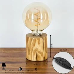 Lampes Vintages & Rétros-hofstein Lampe de table Canard Écru, Noir, 1 lumière