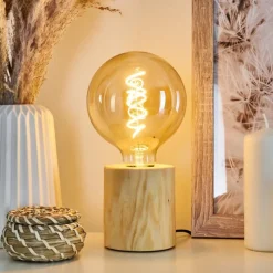 Luminaires Scandinaves-hofstein Lampe de table Canedo Brun, 1 lumière