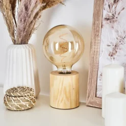 Luminaires Scandinaves-hofstein Lampe de table Canedo Brun, 1 lumière