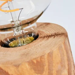 Style Boho-Chic-hofstein Lampe de table Canedo Brun, Noir, 1 lumière