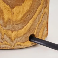 Style Boho-Chic-hofstein Lampe de table Canedo Brun, Noir, 1 lumière