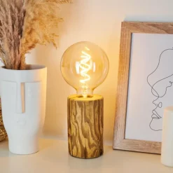 Luminaires Scandinaves-hofstein Lampe de table Canedo Écru, Noir, 1 lumière