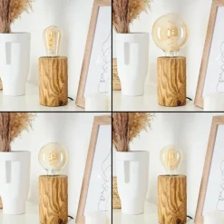 Luminaires Scandinaves-hofstein Lampe de table Canedo Écru, Noir, 1 lumière