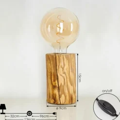 Luminaires Scandinaves-hofstein Lampe de table Canedo Écru, Noir, 1 lumière