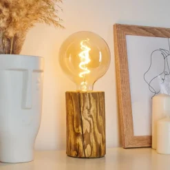 Luminaires Scandinaves-hofstein Lampe de table Canedo Écru, Noir, 1 lumière