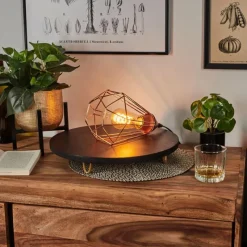 Lampes Vintages & Rétros-hofstein Lampe de table Cenova Cuivre, 1 lumière