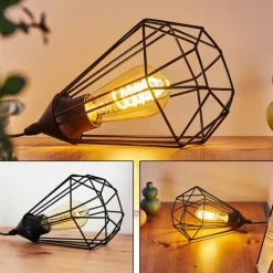 Lampes Industrielles-hofstein Lampe de table Cenova Noir, 1 lumière