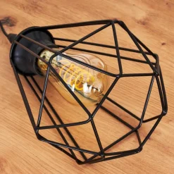 Lampes Industrielles-hofstein Lampe de table Cenova Noir, 1 lumière