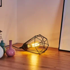 Lampes Industrielles-hofstein Lampe de table Cenova Noir, 1 lumière