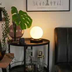 hofstein Lampe de table Chamouscady Noir, 1 lumière