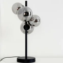 Suspension Verre Fumé-hofstein Lampe de table Chehalis LED Noir, 4 lumières