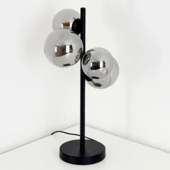 Suspension Verre Fumé-hofstein Lampe de table Chehalis LED Noir, 4 lumières