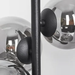 Suspension Verre Fumé-hofstein Lampe de table Chehalis LED Noir, 4 lumières