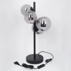 Suspension Verre Fumé-hofstein Lampe de table Chehalis LED Noir, 4 lumières