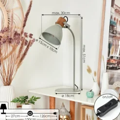 Luminaires Scandinaves-hofstein Lampe de table Chipou Écru, 1 lumière