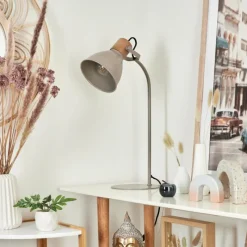 Luminaires Scandinaves-hofstein Lampe de table Chipou Gris, 1 lumière