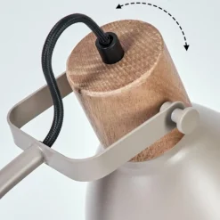 Luminaires Scandinaves-hofstein Lampe de table Chipou Gris, 1 lumière