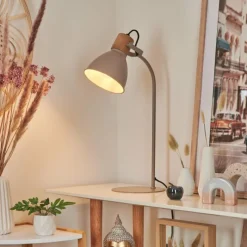 Luminaires Scandinaves-hofstein Lampe de table Chipou Gris, 1 lumière